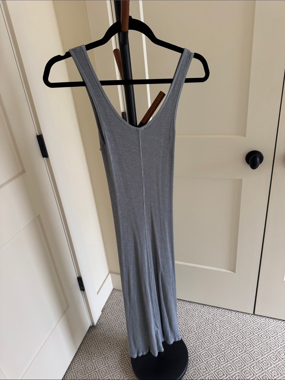 Monrow Knit Tank Dress | Light Blue | Size S - Picture 3 of 4
